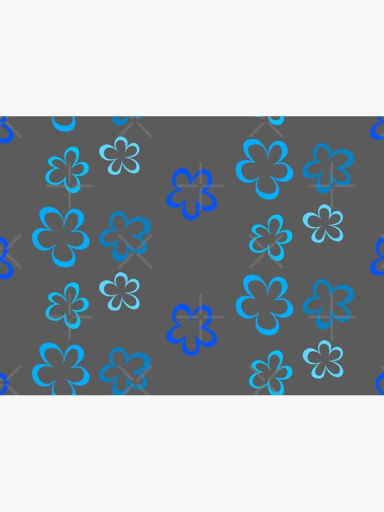 Funky Blue Retro Flowers Sticker Pack by that5280lady