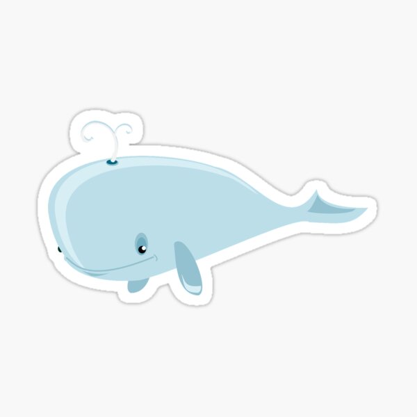 Whale Cartoon Sticker By Strikle Redbubble