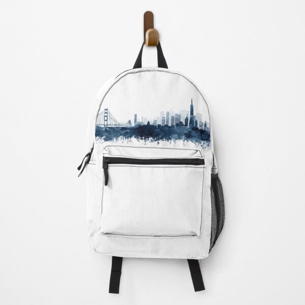 Item preview, San Francisco Skyline Watercolor Navy Blue by Zouzounio Art designed and sold by zouzounioart.