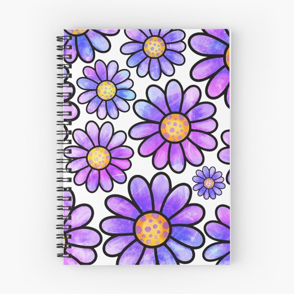 Item preview, Doodle Daisy flores púrpuras y amarillas designed and sold by Element85.