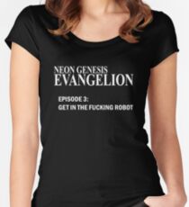 Neon Genesis Evangelion - GET IN THE F*CKING ROBOT t-shirt / Phone case / Mug Women's Fitted Scoop T-Shirt