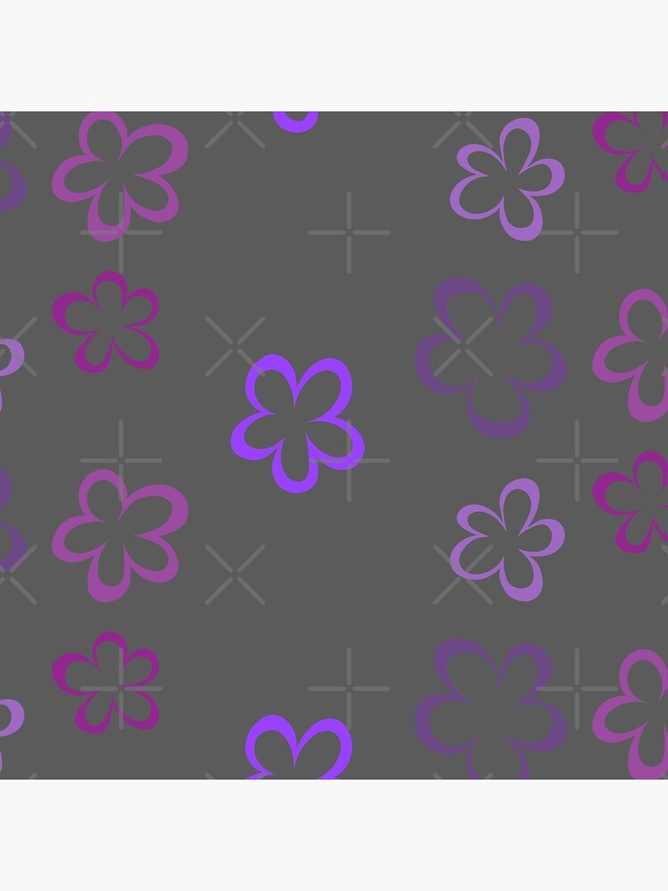Funky Purple Retro Flowers Sticker Pack by that5280lady
