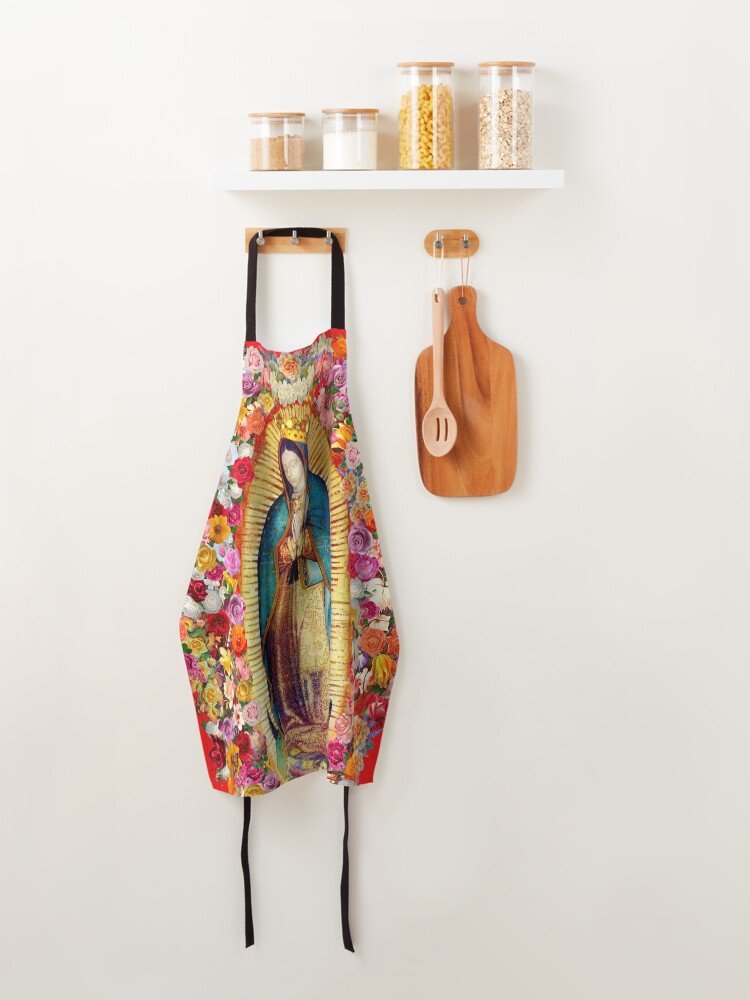 Alternate view of Our Lady of Guadalupe Mexican Virgin Mary Saint Mexico Catholic Mask Apron