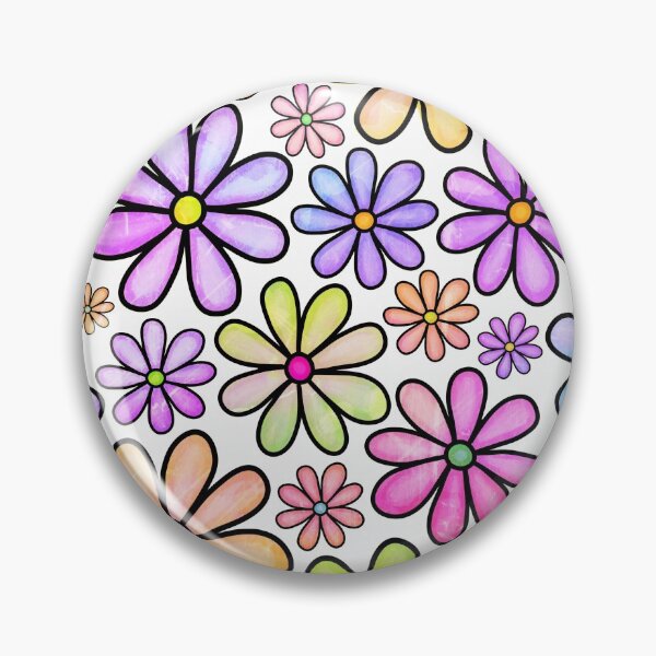 Item preview, Doodle Daisy Purple, Blue, Yellow Flowers designed and sold by Element85.