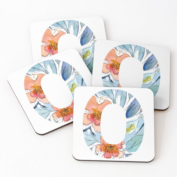Item preview, Letter O - Watercolor Florals & Polka Dots designed and sold by vicnat.