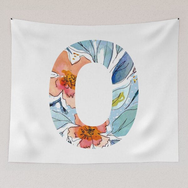 Item preview, Letter O - Watercolor Florals & Polka Dots designed and sold by vicnat.