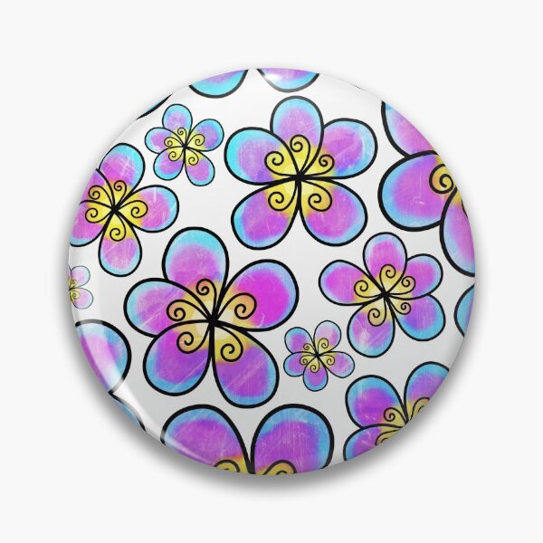Item preview, Doodle Daisy Flores moradas, amarillas y azules designed and sold by Element85.