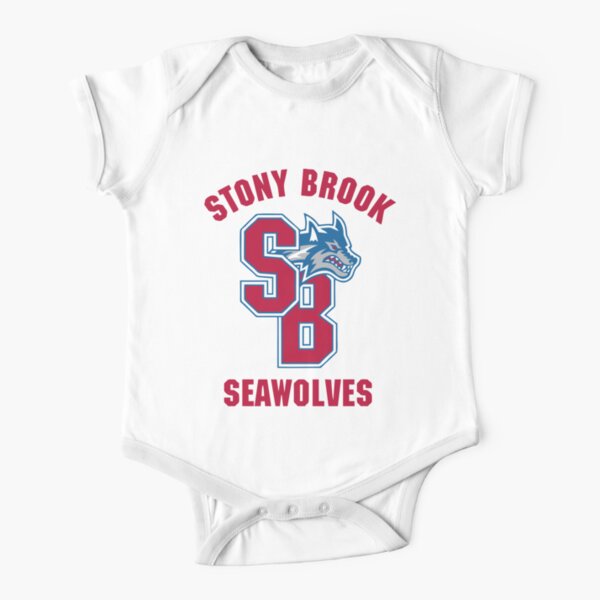 Sticker Seawolves, Stony Brook Short Sleeve Baby One-Piece