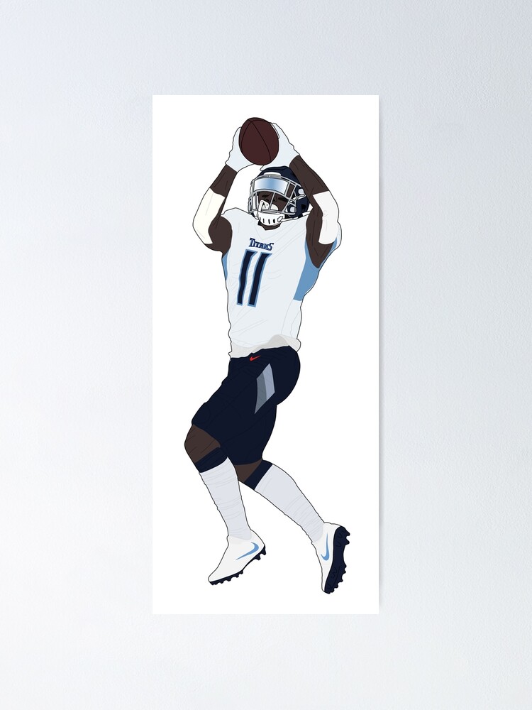 A.J. Brown Football Edit Tapestries Titans - Aj Brown - Magnet