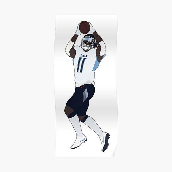 A.J. Brown Football Edit Tapestries Titans - Aj Brown - Magnet