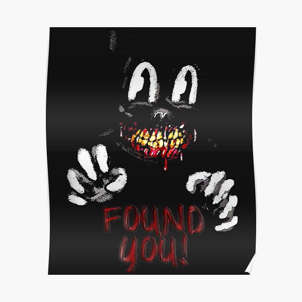 Cartoon cat Creepy Horror trick or treat Poster