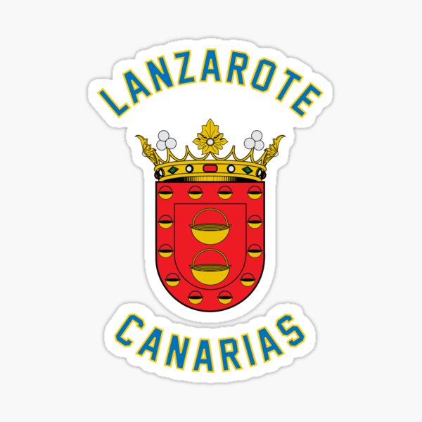 Lanzarote Emblema de las Islas Canarias - Escudo de Islas Canarias Pegatina