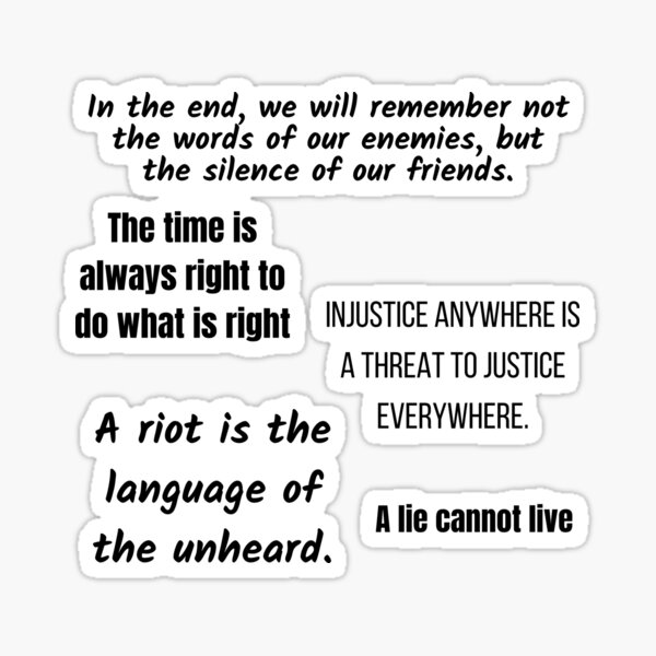 Artikel-Vorschau von Martin Luther King Jr. zitiert Sticker Pack, designt und verkauft von PoliticalJam.
