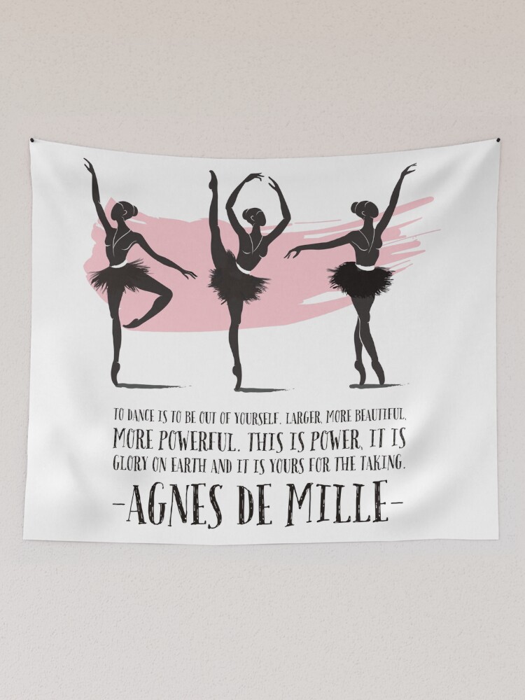 Thumbnail 2 of 3, Tapestry, Agnes De Mille Dance Quote designed and sold by Dollfacedesign.