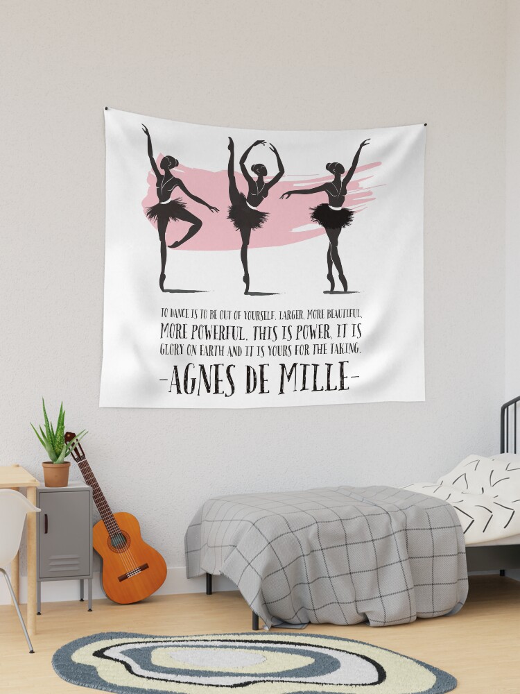 Thumbnail 1 of 3, Tapestry, Agnes De Mille Dance Quote designed and sold by Dollfacedesign.