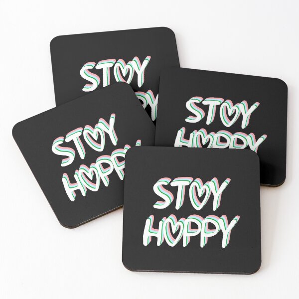 Item preview, Stay Happy Hearts Text Multicolor 2 designed and sold by everything4eva.