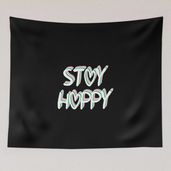 Item preview, Stay Happy Hearts Text Multicolor 2 designed and sold by everything4eva.