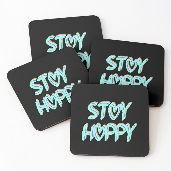 Item preview, Stay Happy Hearts Text Multicolor 3 designed and sold by everything4eva.