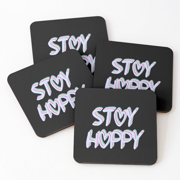 Item preview, Stay Happy Hearts Text Multicolor 4 designed and sold by everything4eva.