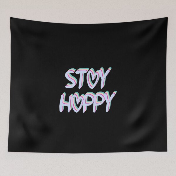 Item preview, Stay Happy Hearts Text Multicolor 4 designed and sold by everything4eva.