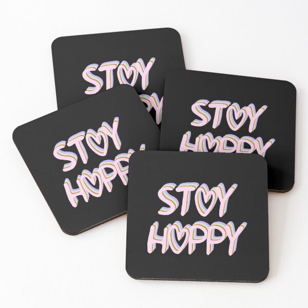 Item preview, Stay Happy Hearts Text Multicolor 5 designed and sold by everything4eva.