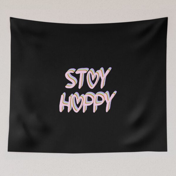 Item preview, Stay Happy Hearts Text Multicolor 5 designed and sold by everything4eva.