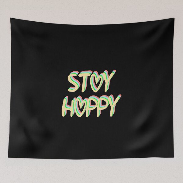 Item preview, Stay Happy Hearts Text Multicolor 6 designed and sold by everything4eva.