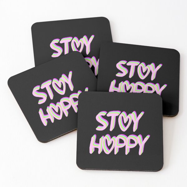 Item preview, Stay Happy Hearts Text Multicolor 8 designed and sold by everything4eva.