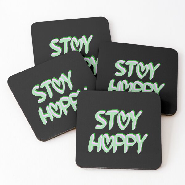 Item preview, Stay Happy Hearts Text Multicolor 9 designed and sold by everything4eva.