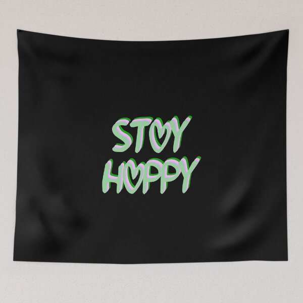 Item preview, Stay Happy Hearts Text Multicolor 9 designed and sold by everything4eva.