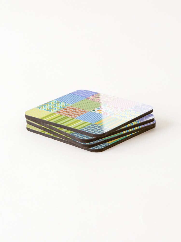 Thumbnail 4 of 5, Coasters (Set of 4), Abstracted Collection Pattern designed and sold by Wahbastore.