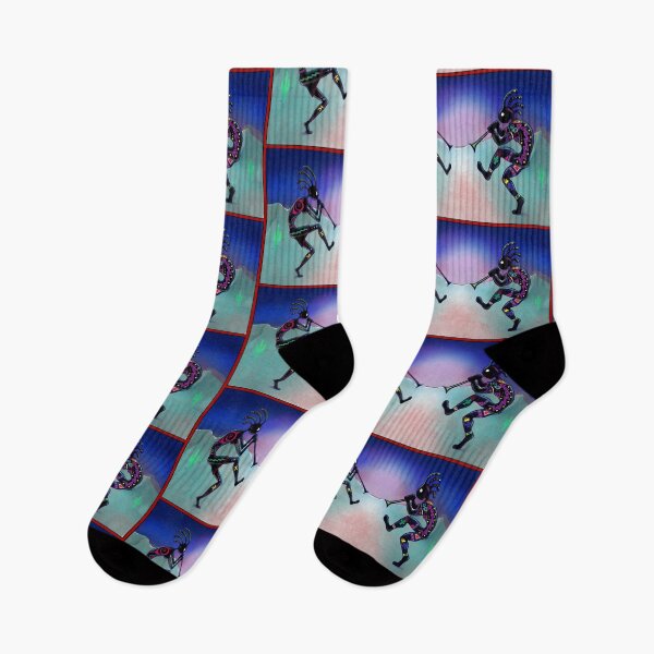 Item preview, Kokopelli and Kokopellmana play music in the desert. designed and sold by Caummon Thread.