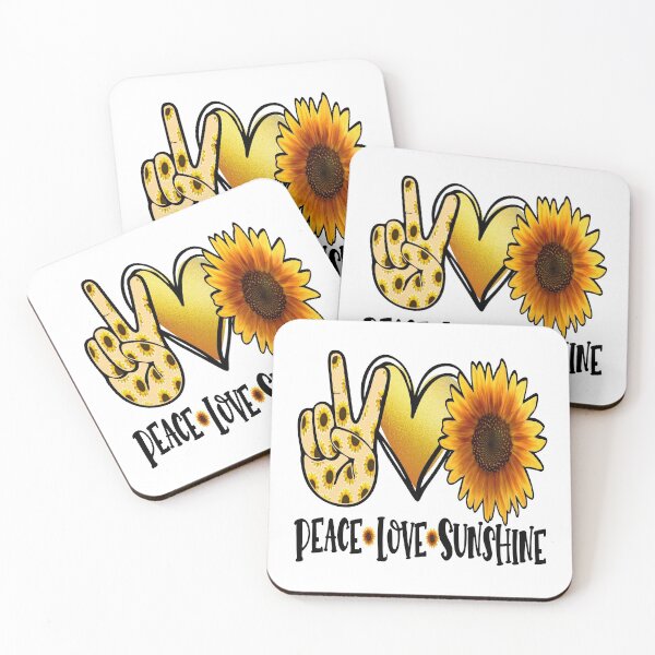Item preview, Peace Love Sunshine sunflower design gift for women designed and sold by BRtisticDesigns.