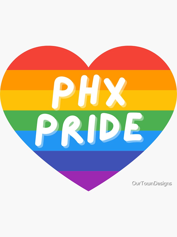 "Phoenix, AZ PHX PRIDE Sticker" Sticker for Sale by OurTownDesigns