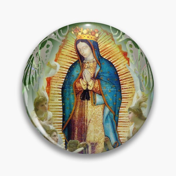 Item preview, Our Lady of Guadalupe Mexican Virgin Mary Mexico Angels Tilma 20-107 designed and sold by hispanicworld.