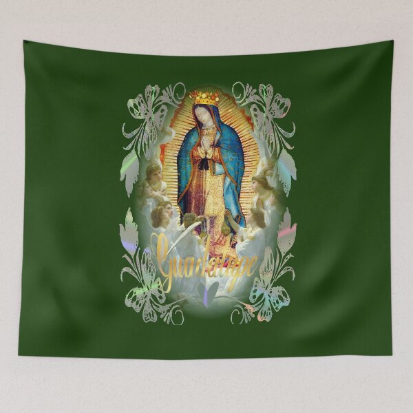 Item preview, Our Lady of Guadalupe Mexican Virgin Mary Mexico Angels Tilma 20-107 designed and sold by hispanicworld.