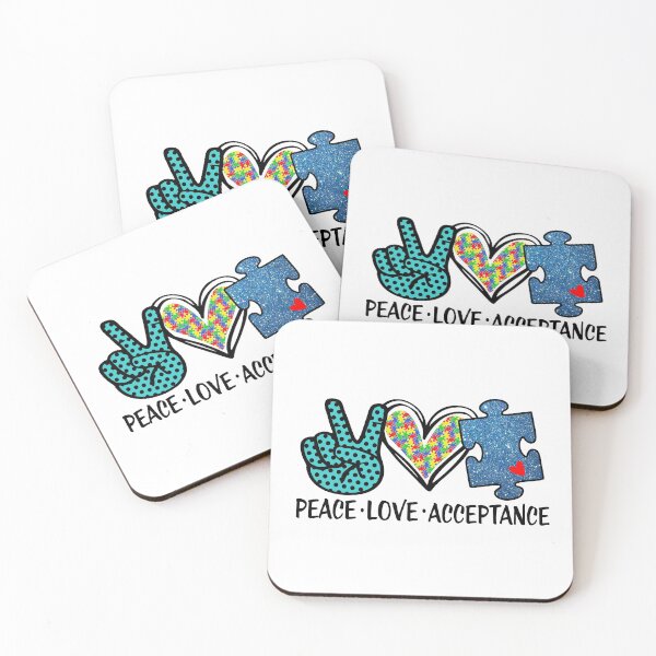 Item preview, Peace Love Acceptance, Autism gifts designed and sold by BRtisticDesigns.
