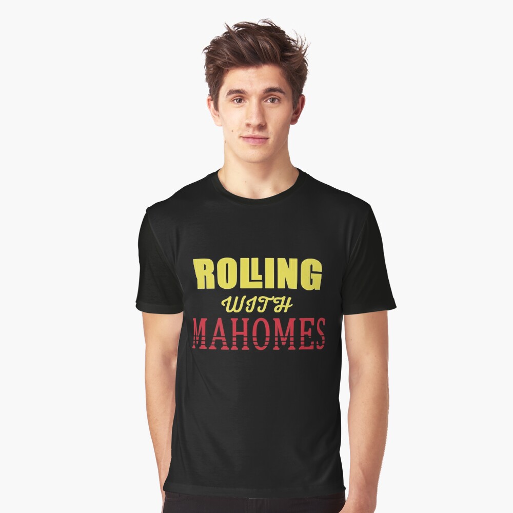 TeeShirtPalace Rolling with Mahomes KC Football Kids T-Shirt