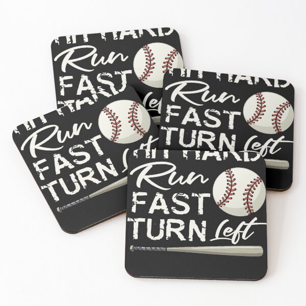 Item preview, Hit Hard Run Fast Turn Left Baseball Softball Shirt Mom Gift Shirt designed and sold by jvtee.