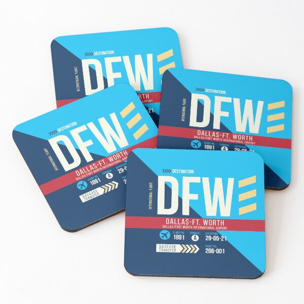 Item preview, Dallas Ft Worth (DFW) Airport Code Baggage Tag designed and sold by SLAG-Creative.