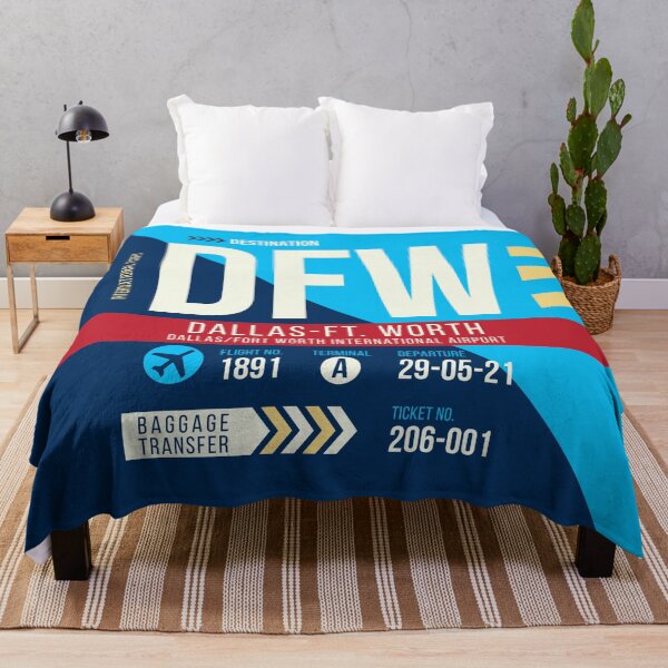 Item preview, Dallas Ft Worth (DFW) Airport Code Baggage Tag designed and sold by SLAG-Creative.