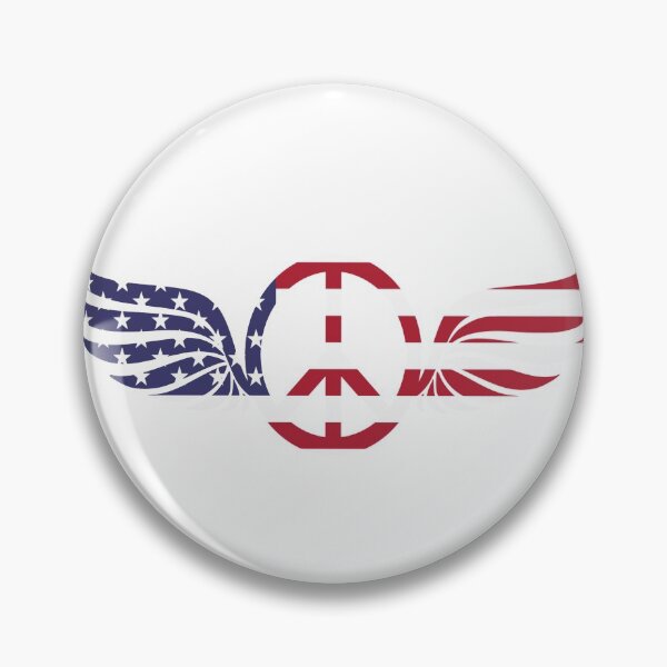 Item preview, Patriotic Peace sign with wings drawing for men or women designed and sold by BRtisticDesigns.