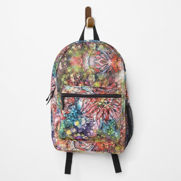 Item preview, Watercolor hand drawn flower kaleidoscope pattern designed and sold by robertaaiello.
