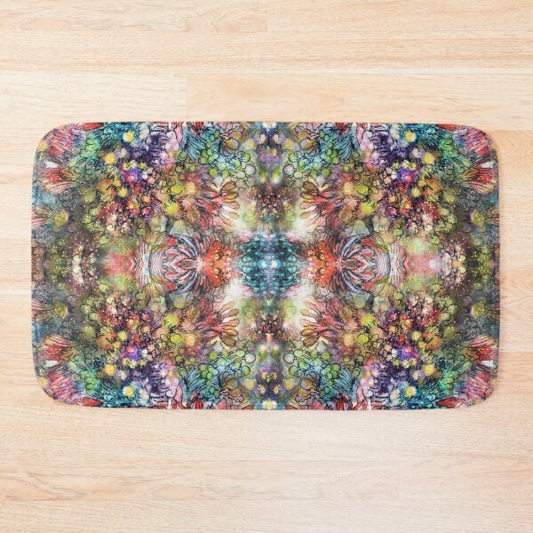 Item preview, Watercolor hand drawn flower kaleidoscope pattern designed and sold by robertaaiello.