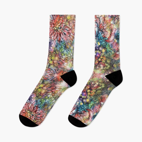Item preview, Watercolor hand drawn flower kaleidoscope pattern designed and sold by robertaaiello.