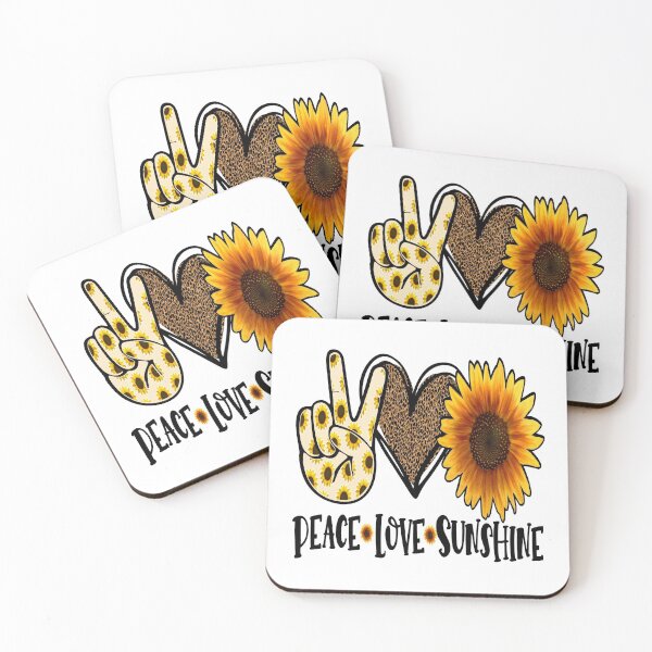 Item preview, Peace Love Sunshine sunflower design gift for women designed and sold by BRtisticDesigns.