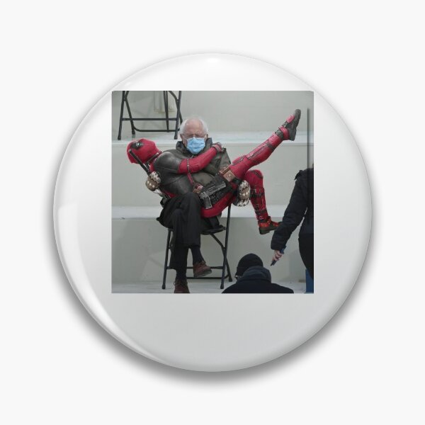 Item preview, Bernie Sanders Funny Meme Mittens Sitting Chair Inauguration designed and sold by LifeQuotes.