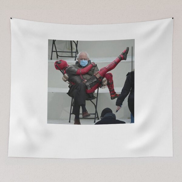Item preview, Bernie Sanders Funny Meme Mittens Sitting Chair Inauguration designed and sold by LifeQuotes.