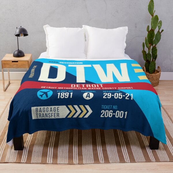 Item preview, Detroit (DTW) Airport Code Baggage Tag designed and sold by SLAG-Creative.