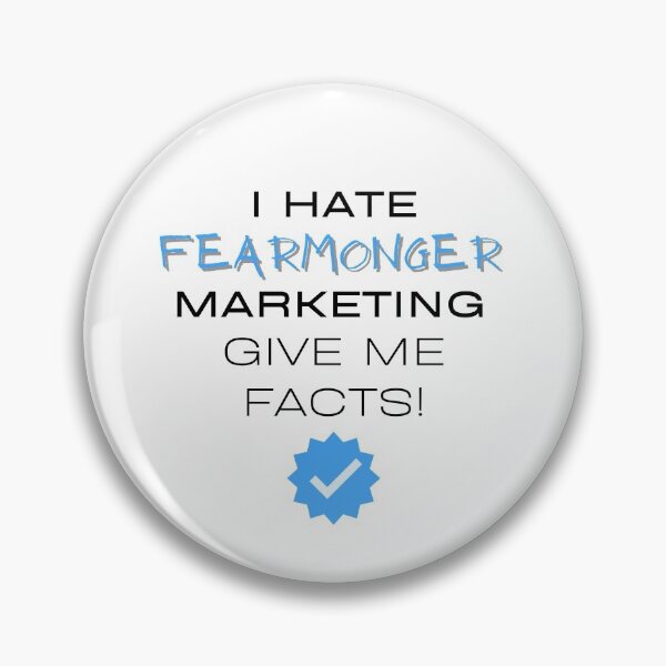 Item preview, I Hate Fearmonger Marketing - Give Me Facts - blue designed and sold by JJRenae.
